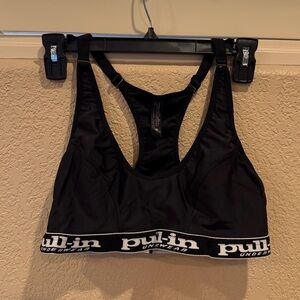 Pullin Black Sports Bra